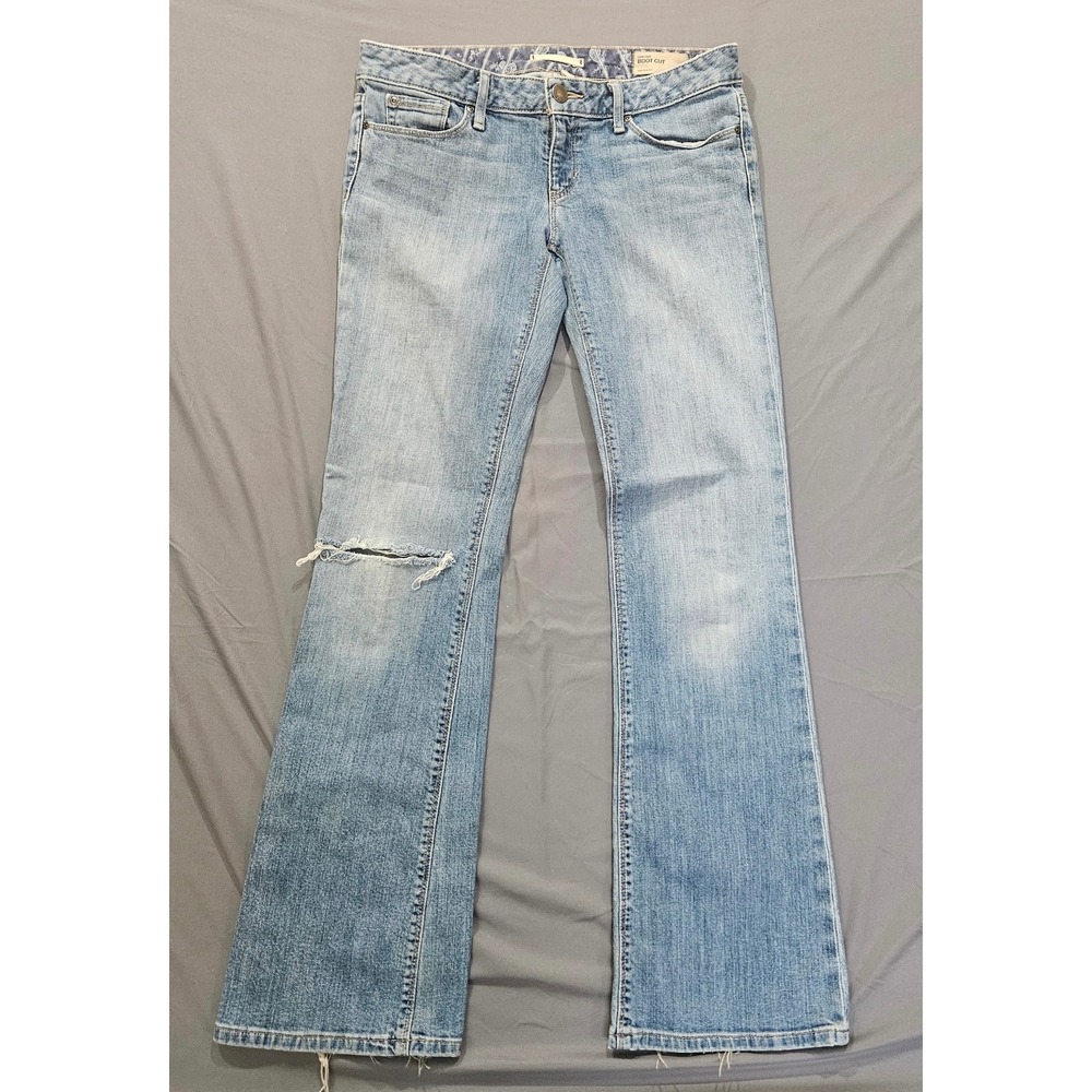 Gap Jeans Boot Cut Womens 8R Light Blue Distressed Low Rise 29R 624039-00-1